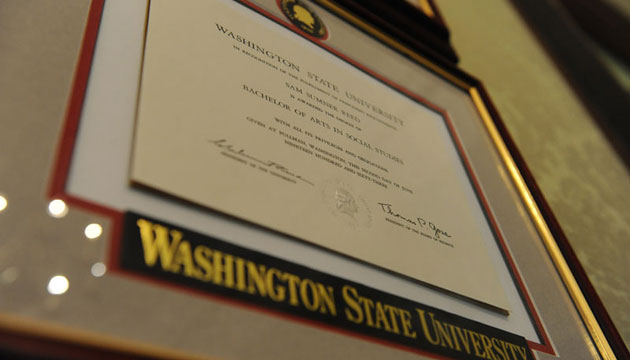 Reed's 1963 bachelor's degree from Washington State University