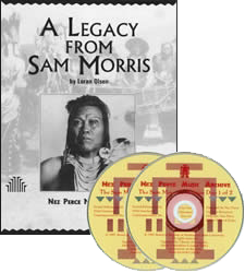 Book cover of A Legacy from Sam Morris and two music CDs