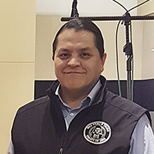 André Picard Jr. in the WSU recording studio