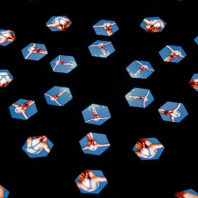 bunch of hexagons with images of divers on them