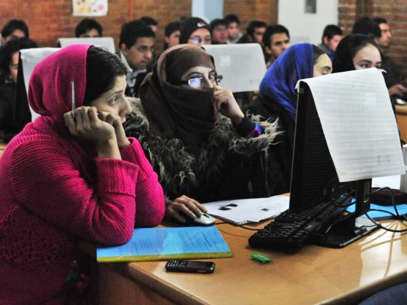 Women in a classroom in Afghanistan