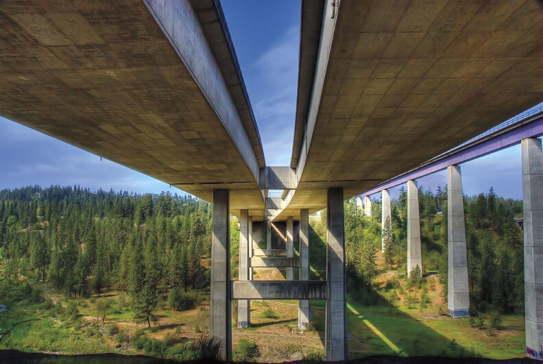 I-90 bridge over Latah Creek