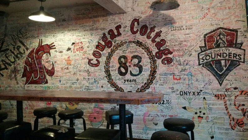 Cougar Cottage interior wall