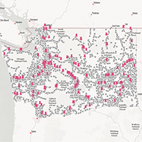 WA state bridges map