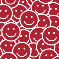 crimson smiley faces