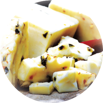 Chunks of WSU cheeses