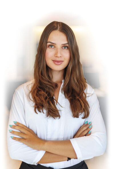 Kate Maistrenko arms crossed and smiling