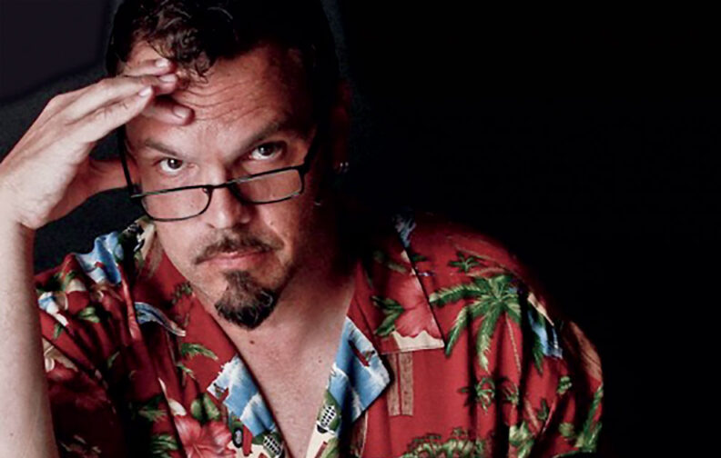 Rantz Hoseley in tropical shirt