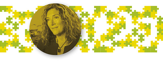 Dawn Sidell profile on background of puzzle pieces
