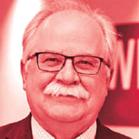 Bryan Slinker closeup in crimson tone