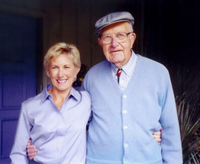 Peggy Ludwick next to her father Arthur Ludwick