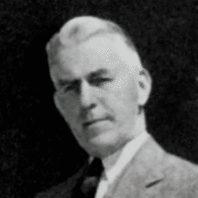 Close up black and white profile of Rudolph Weaver