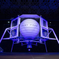Blue Moon lander model at Blue Origin