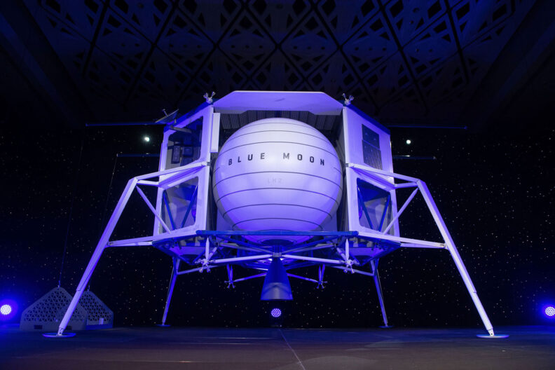 Blue Moon lander model at Blue Origin