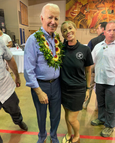 Valerye Huff Zimmerman honored during President Biden’s visit to Maui