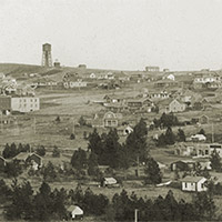 Sepia photo of historical Malden, Washington