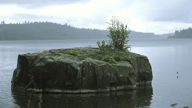 The view from the north end of Rock Lake