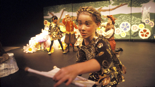 performer delivers her lines