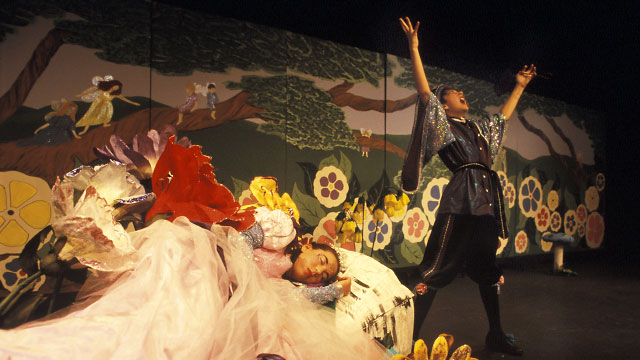 in a fit of ecstasy Oberon celebrates