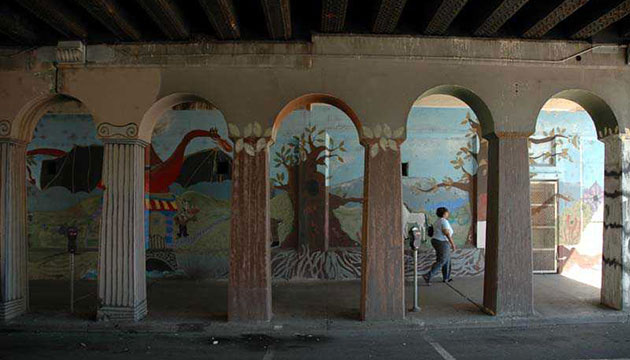 Railroad underpass, S. Howard Street