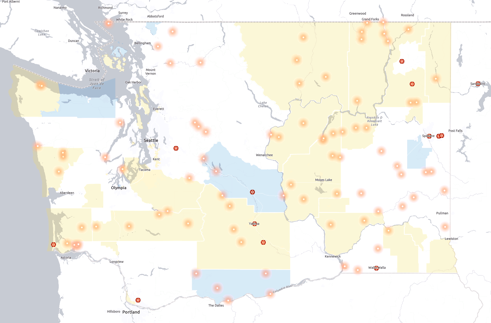 Washington State pharmacy map