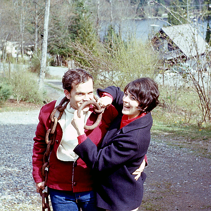 Randy and Jan Engaged Spring 1971 at Spring Lake Maple Valley