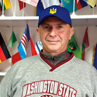 Profile of man, Taras Ogiychuk, with a WSU sweatshirt