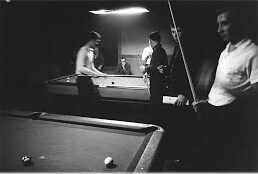 gang members in pool room