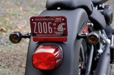 WSU motorcycle license plate