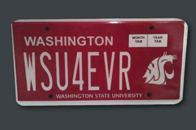 WSU4EVR license plate