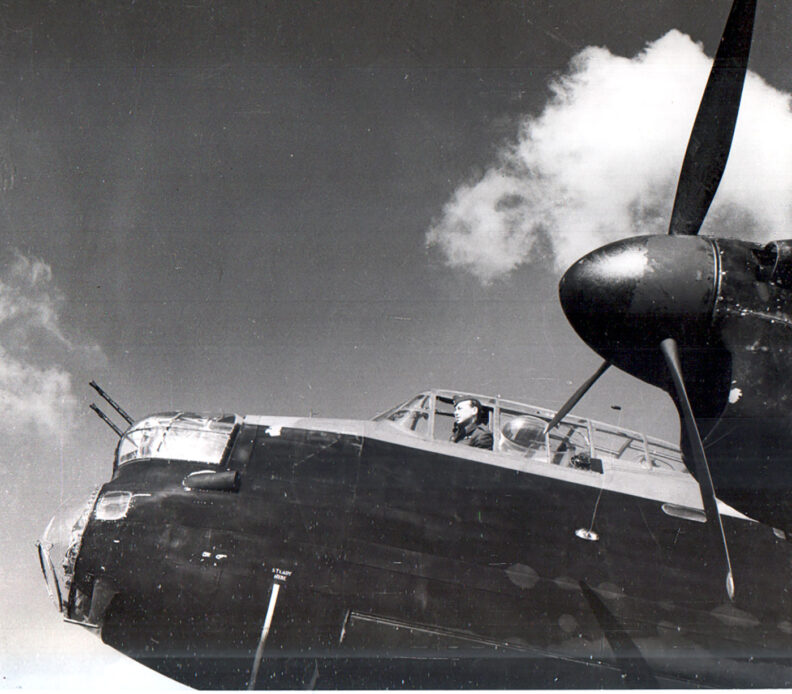 Pangborn in Lancaster bomber