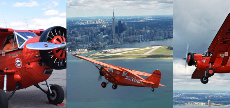 Photos of a flying replica of Miss Veedol was built by Experimental Aircraft Association Chapter 424