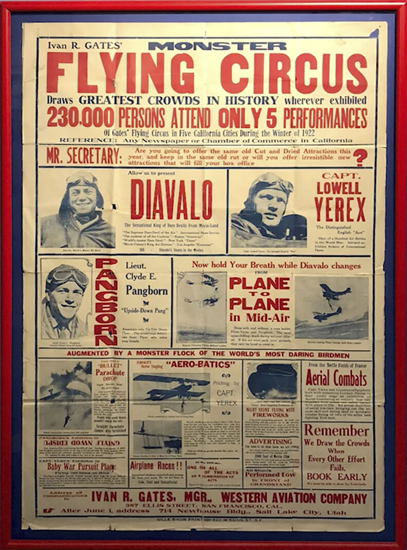 Gates Flying Circus newspaper advertisement