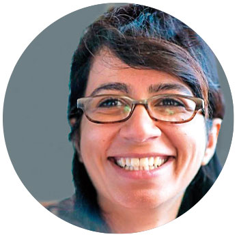 Closeup of Solmaz Amiri