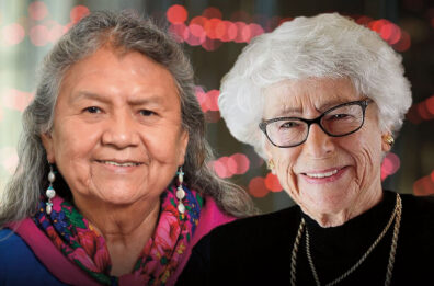 Closeups of Patricia Whitefoot and Carla Peperzak