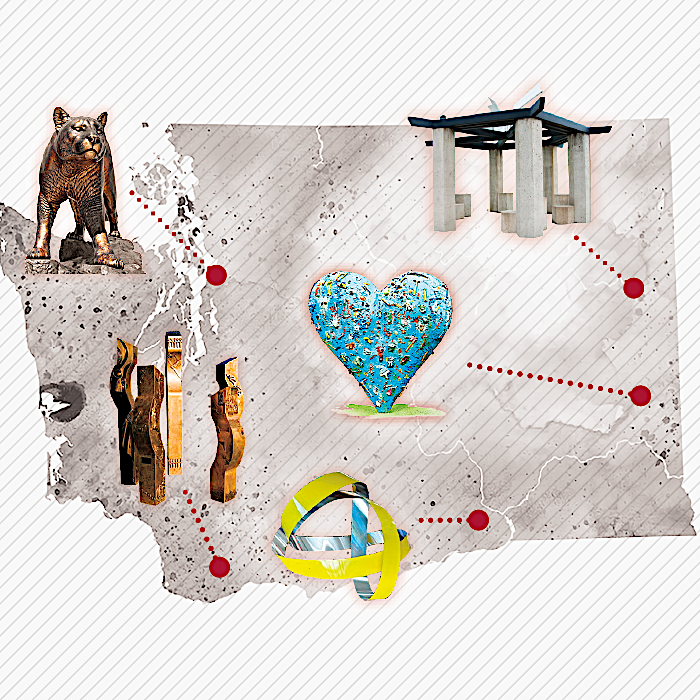 WSU Pullman outdoor artwork map