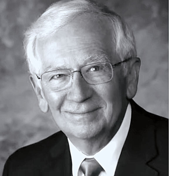 Closeup portrait of Donald Dillman in black and white
