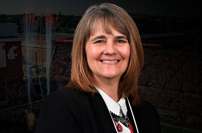 Closeup of Anne McCoy, WSU Athletics Director