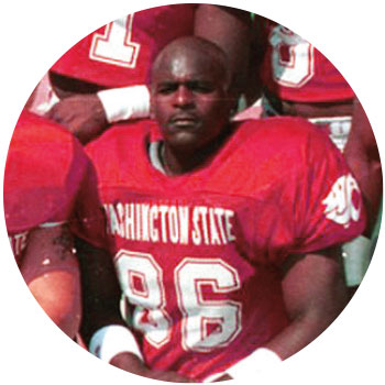 WSU football player DeWayne Patterson in football gear for team photo
