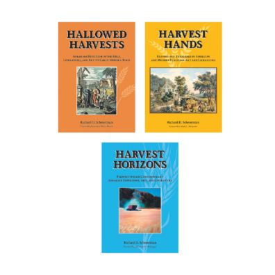 Book covers of Hallowed Harvests, Harvest Hands, and Harvest Horizons