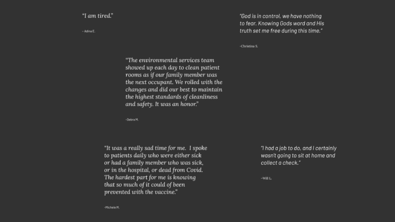 Project Portrait panel three quotes