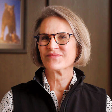 Detail of WSU President Elizabeth Cantwell in her Pullman office