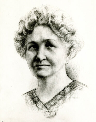 Sketch of older woman