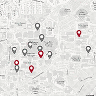 Map of WSU Pullman with museums tagged