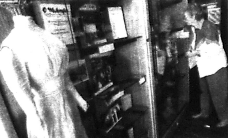 Eileen Nelson works on a display about the Pullman Histoncal Club at Neill Public Library in Pullman