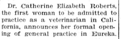 newspaper clipping of article of opening practice in Eureka