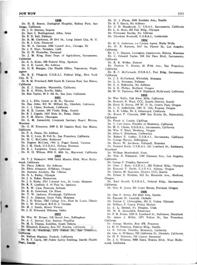 Dr. Elizabeth Roberts listing in Veterinary Alumni Directory in WSA Pow Wow