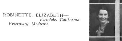 “Elizabeth Robinette” (senior photo,in the Chinook 1933)