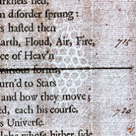 Thumbnail image of an antique printed manuscript page with dense text and visible handwritten markings.