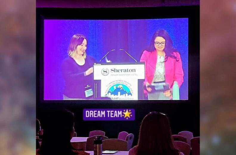 Leila Harrison presenting at conference